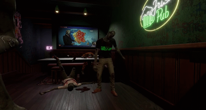 dancing zombie in AreWeDead by the game development studio